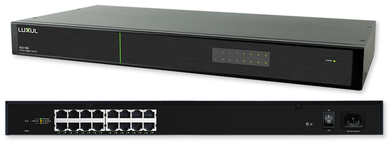 Luxul ags-1016 switch gigabit de 16 puertos de la serie av